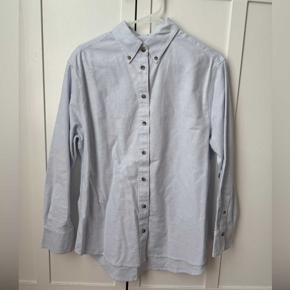 Madewell Light Blue Oversized Casual Button Down Shirt size small